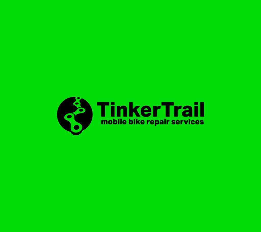 TinkerTrail mobile bike repair branding project – logo, flyer, and visual identity design by RaDesign